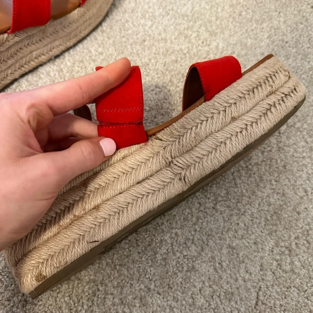 American Eagle Red Espadrille Sandals